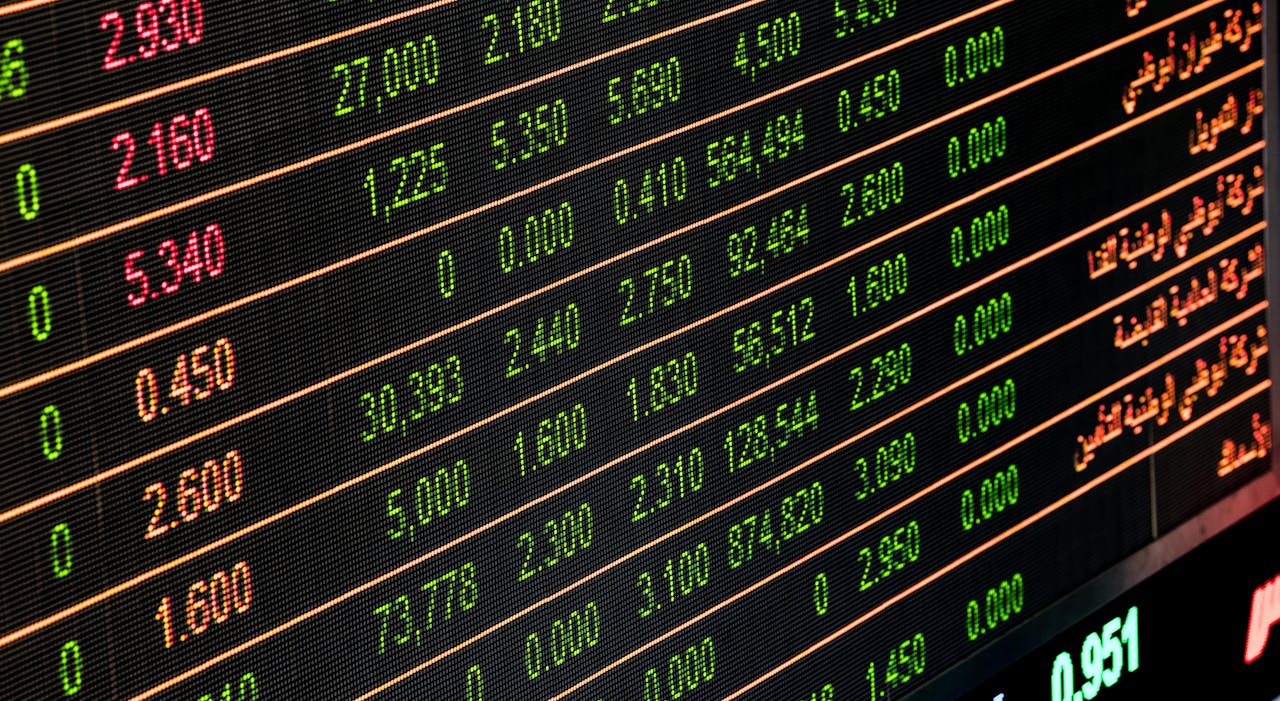 services-03 Detailed view of a stock market screen showing numbers and data, symbolizing financial trading.